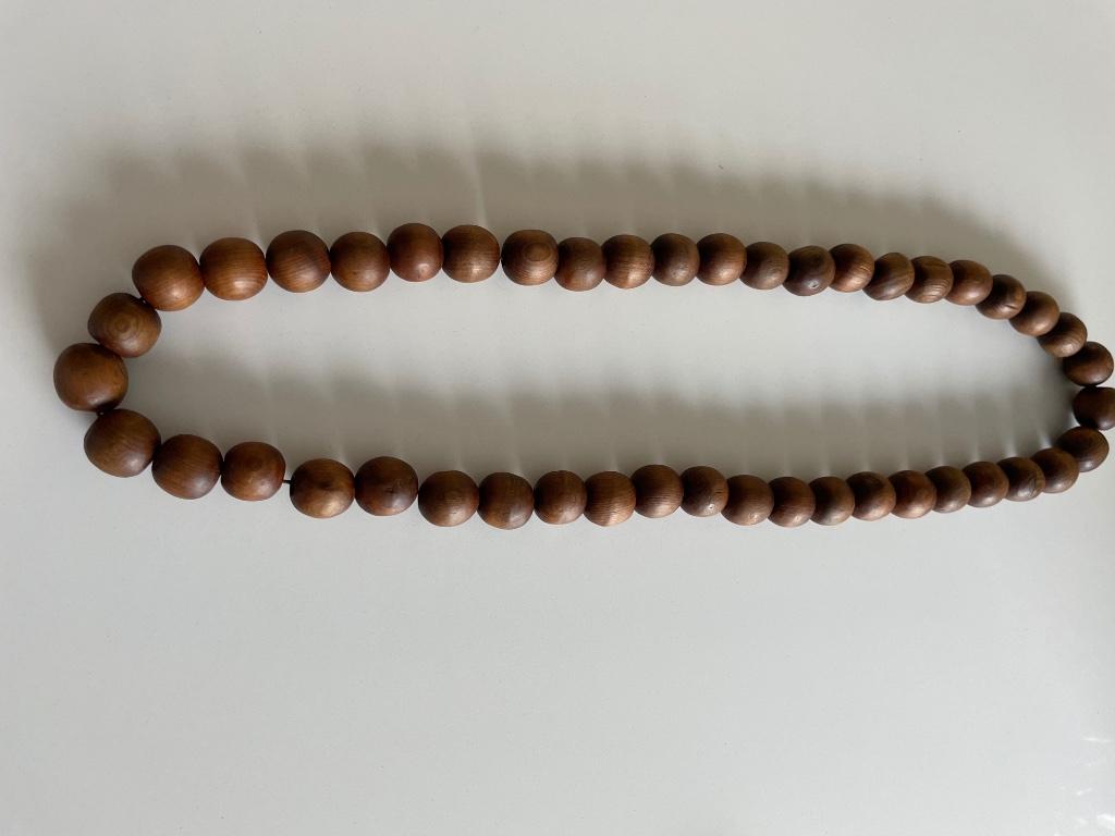 Houten Collier, Bijoux, Sacs & Beauté, Colliers, Enlèvement ou Envoi, Comme neuf, Brun, Autres matériaux