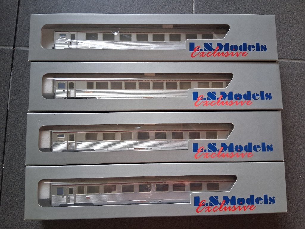 LS Models 4x rijtuigen TEE SNCF Mistral 69, Overige merken, Treinset, Gelijkstroom, Ophalen of Verzenden