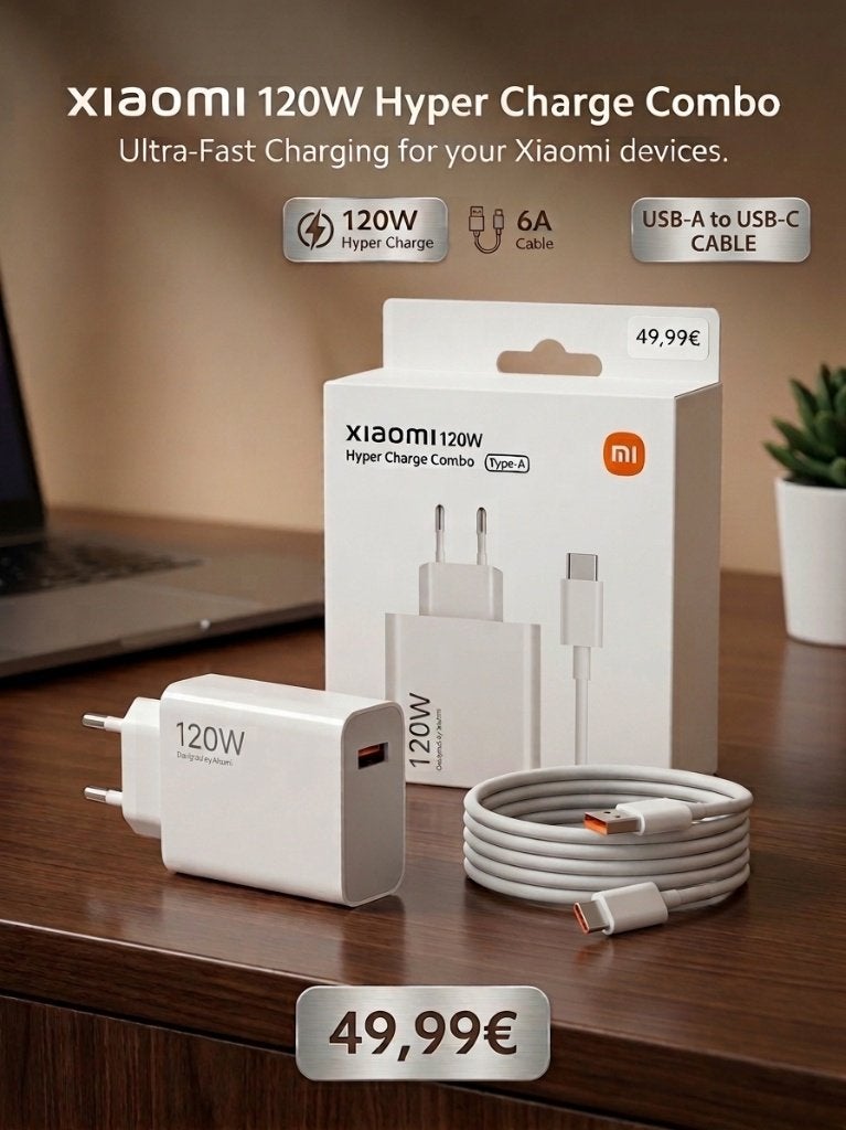 Combiné Hyper Charge 120 W pour Xiaomi, Enlèvement ou Envoi, Neuf, Xiaomi