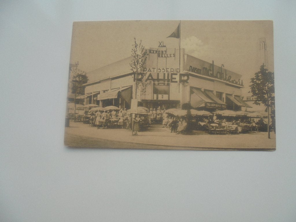 brussel expo 1935 -patisserie rahier, Verzamelen, Verzenden, 1920 tot 1940, Ongelopen, Brussel (Gewest)