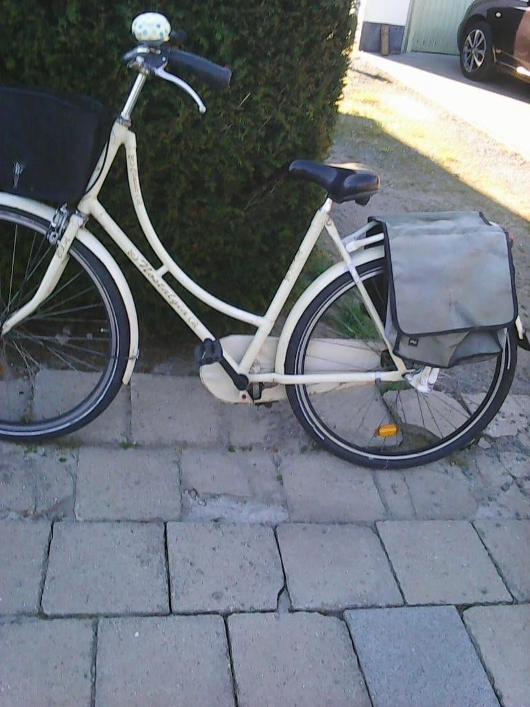 damesfiets noslalgia 28 inch met mandje, Fietsen en Brommers, Ophalen, Velgrem, 50 tot 53 cm, Handrem