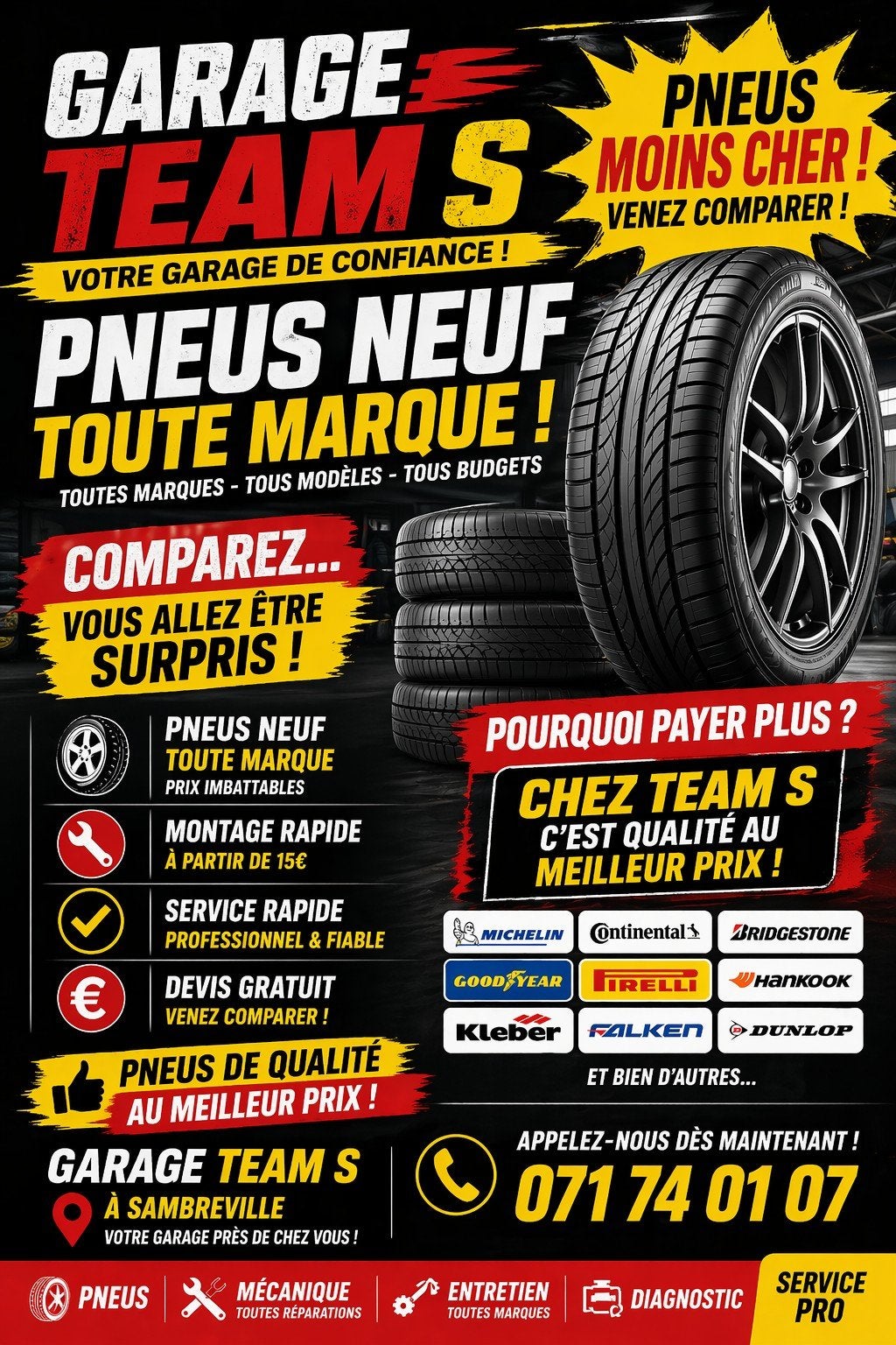 GARAGE ATELIER  071/ 74-01-07, Autos : Divers, Garages