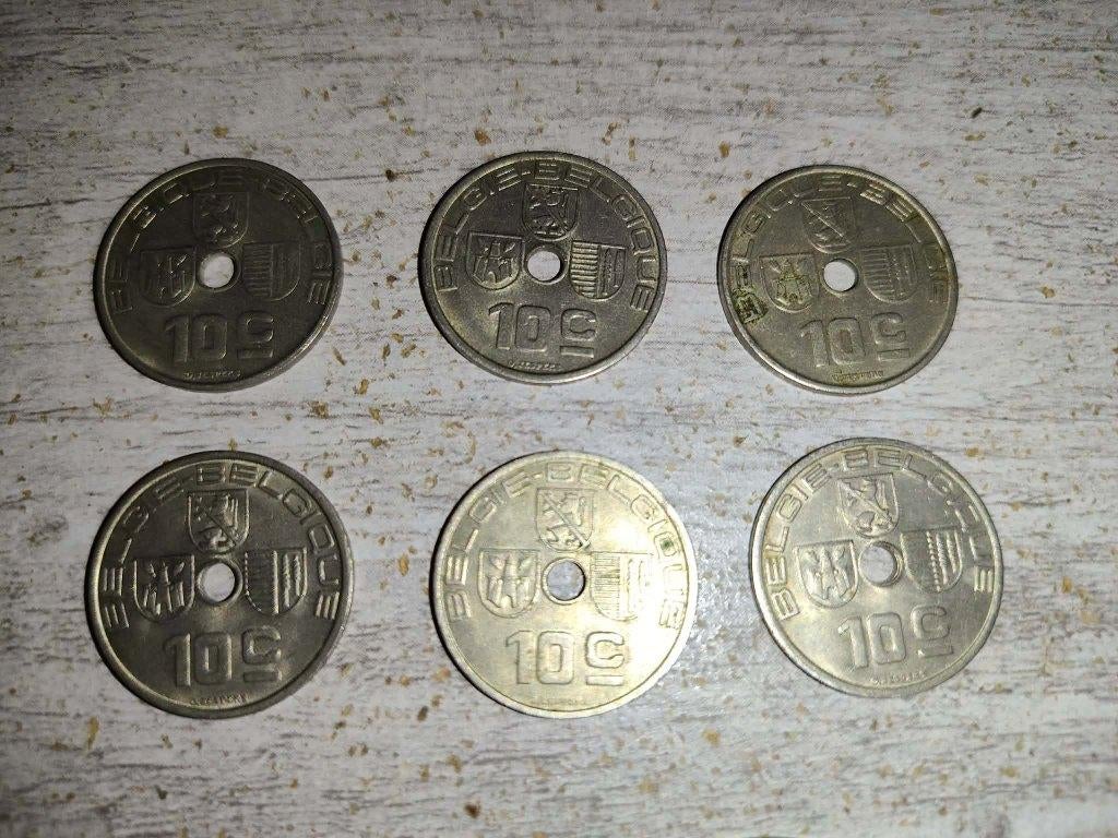 Lot de 10 pièces belges de 10 cents 1938-39, Enlèvement, Monnaie en vrac