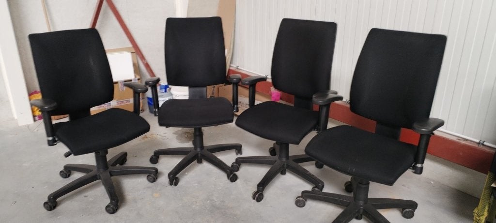 4x Chaises de bureau à donner, Enlèvement, Utilisé, Noir, Chaise de bureau