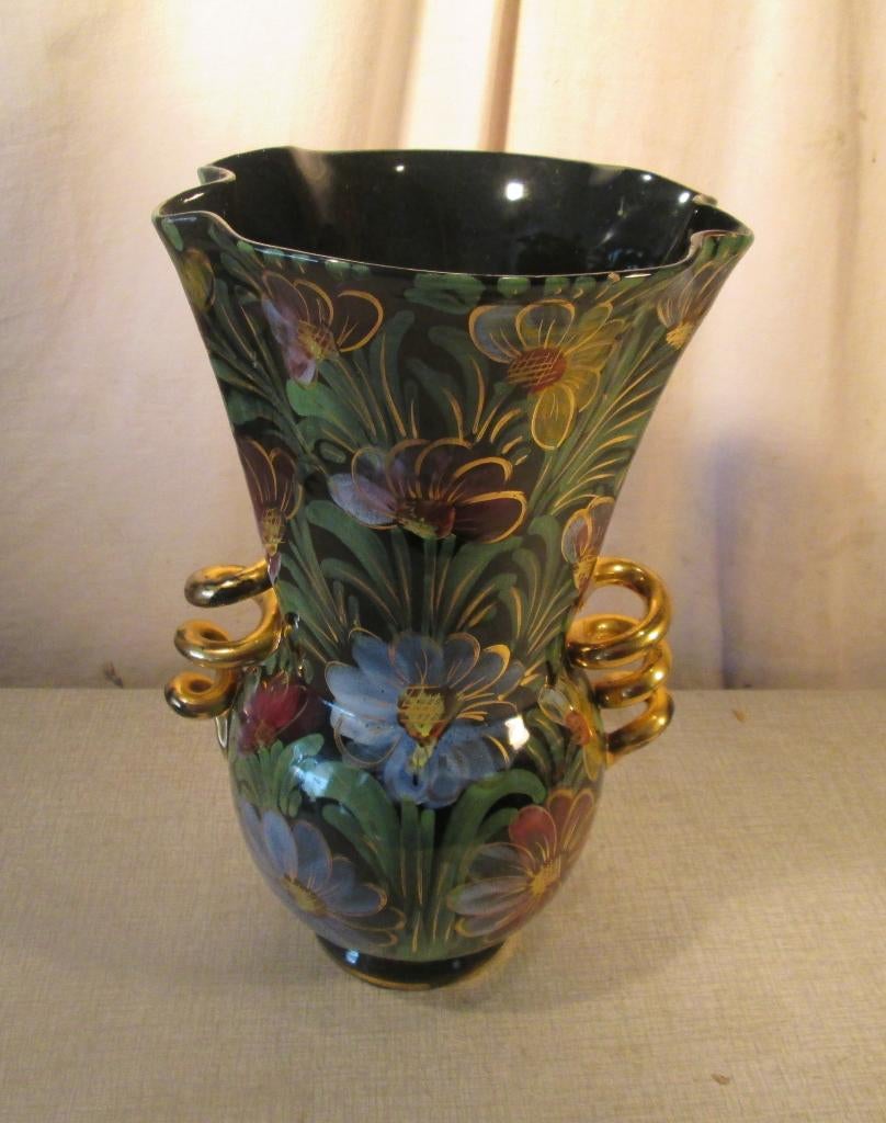 Beau vase italien en céramique coloré - 31 cm, Antiquités & Art, Antiquités | Céramique & Poterie, Enlèvement ou Envoi
