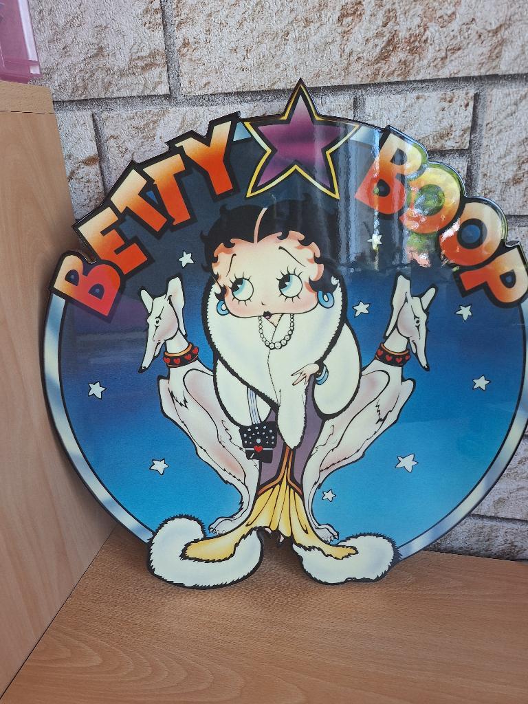 Betty boop peinture en bois vernis 1990, Enlèvement ou Envoi, Neuf, Humain