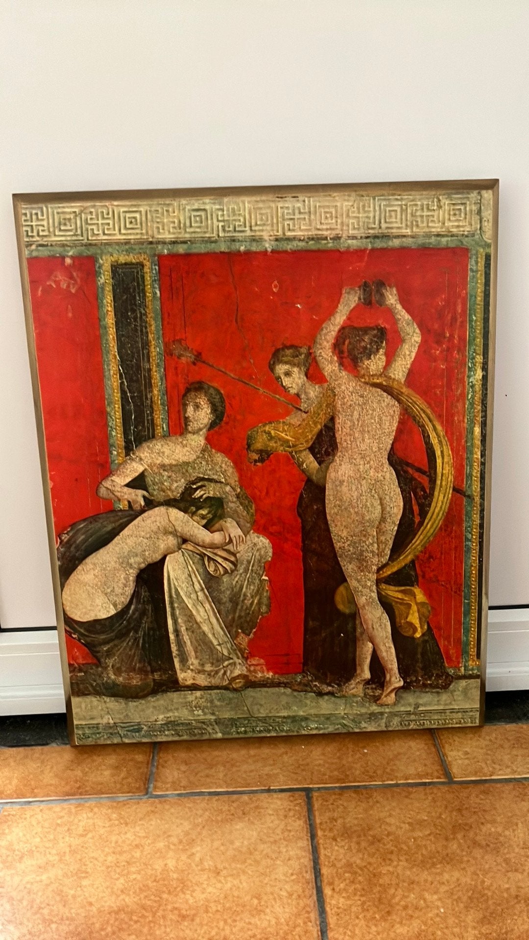 Decoratief wandpaneel in Pompeïaanse/Romeinse stijl, Ophalen