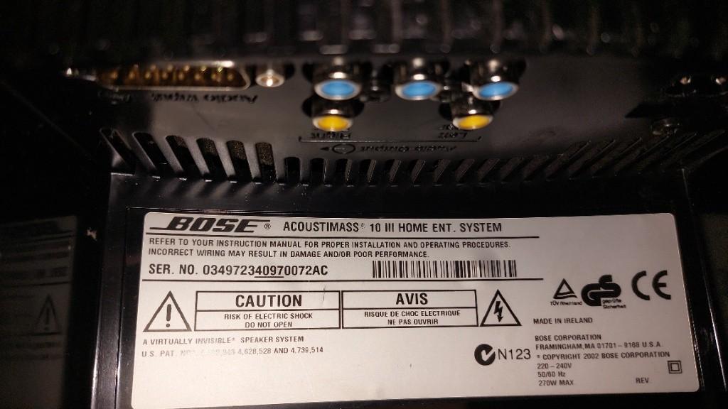 Bose Acoustimass 10  Subwoofer + Systeemkabel, Audio, Tv en Foto, Luidsprekerboxen, Ophalen, Gebruikt, Subwoofer, Bose