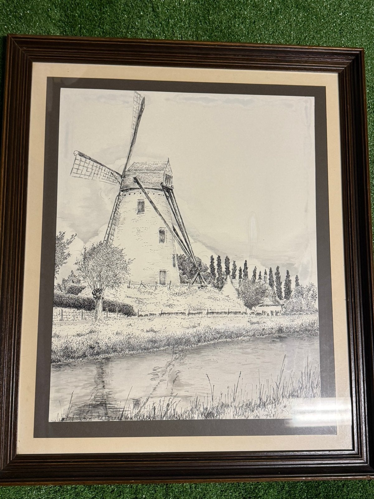 Moulin a vent H65cms/l55cms Signé 23/4/1986, Enlèvement