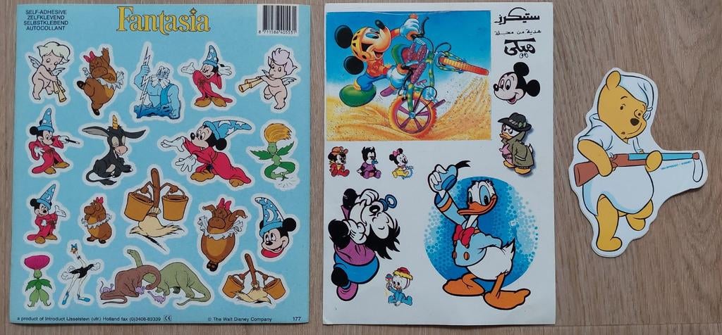 Disney stickers (Fantasia, Mickey Mouse, Winnie de Pooh), Ophalen of Verzenden, Nieuw, Strip of Tekenfilm