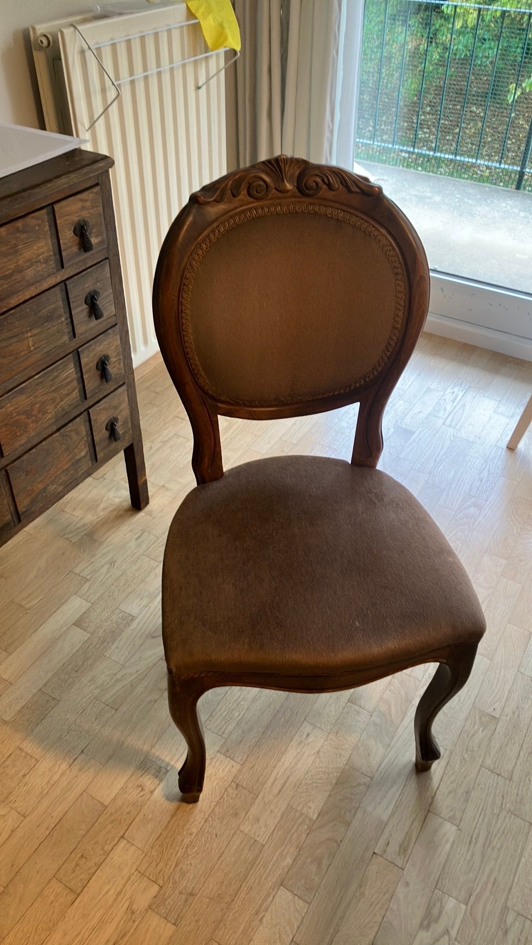 4 chaises, Ophalen, Hout, Gebruikt, Bruin