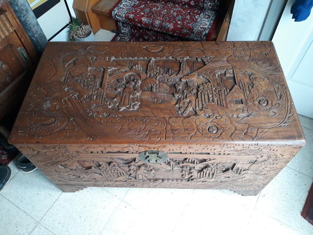 chinese camphor kist, Ophalen, 100 tot 150 cm, 50 tot 75 cm, Zo goed als nieuw