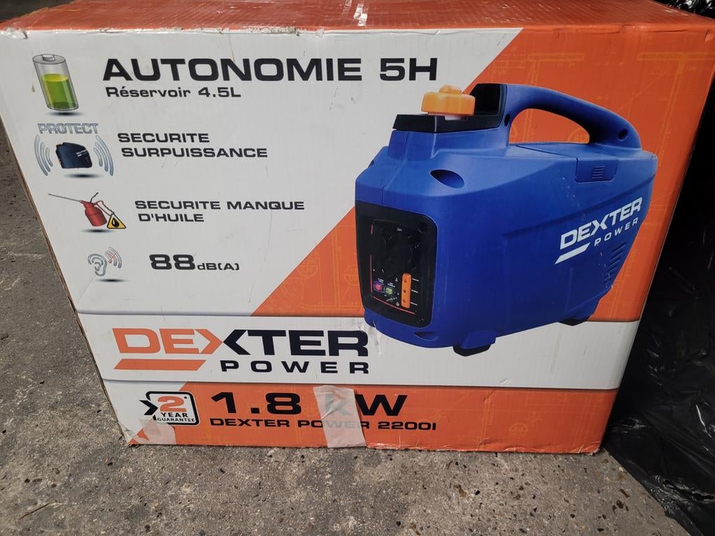 Groupe électrogène Dexter 1.8 kw Neuf, Bricolage & Construction, Générateurs, Enlèvement