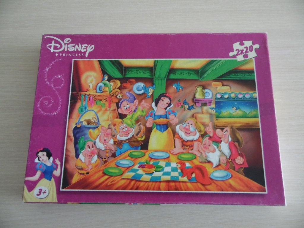 2X20 DELIGE PUZZEL DISNEY SNEEUWWITJE EN DE ZEVEN DWERGEN, Kinderen en Baby's, Speelgoed | Kinderpuzzels, Ophalen of Verzenden