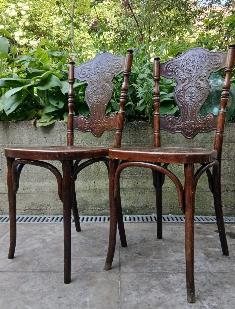 2 antieke stoelen J & J KOHN, Oostenrijk-Wenen, Ophalen