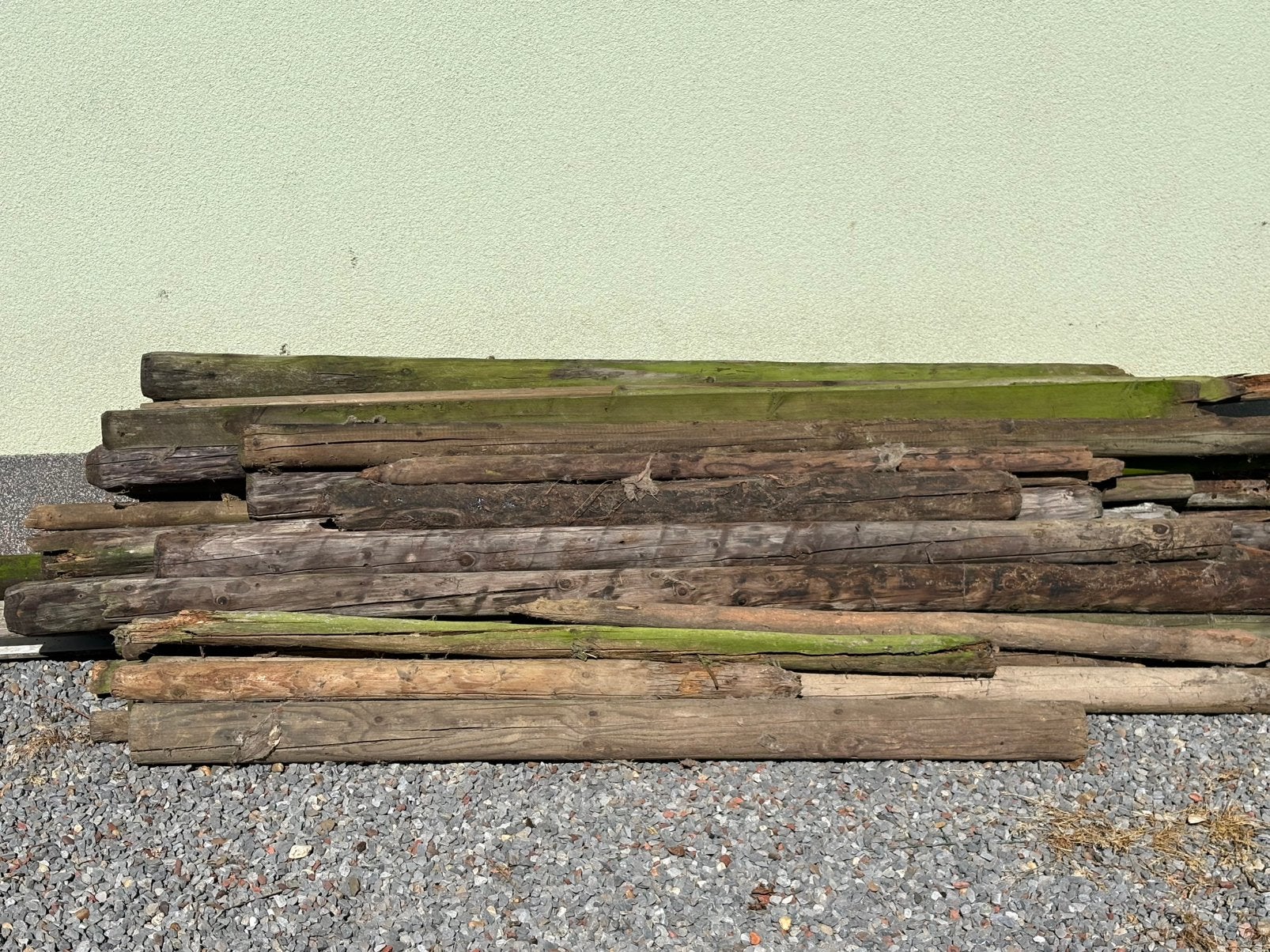 Palen hout, Ophalen, Gebruikt, Palen, Hardhout