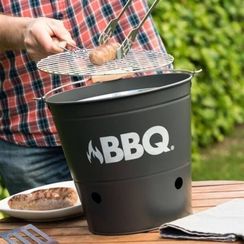 Barbecue Emmer zwart 26cm doorsnee groot handig, Enlèvement ou Envoi, Neuf, Overig, Avec accessoires