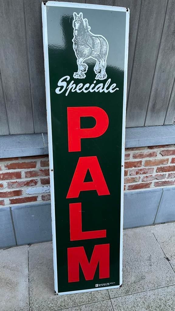 Assiette en émail Palm., Enlèvement, Utilisé, Panneau publicitaire