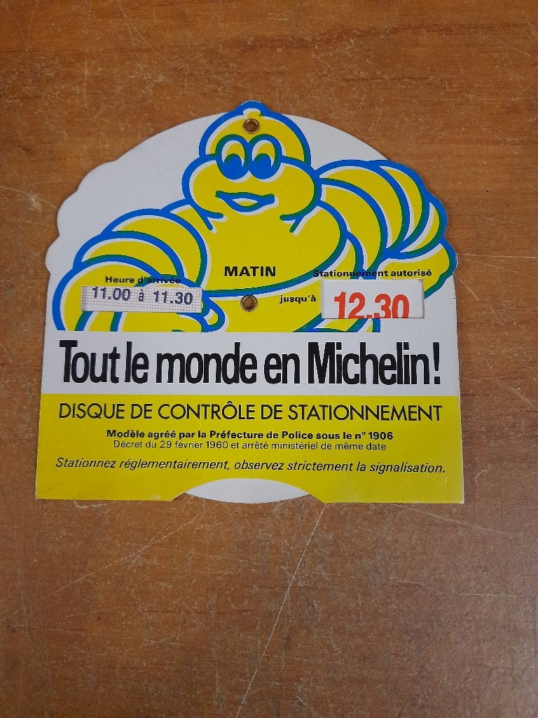 ancien disque de stationnement michelin, Enlèvement ou Envoi, Utilisé