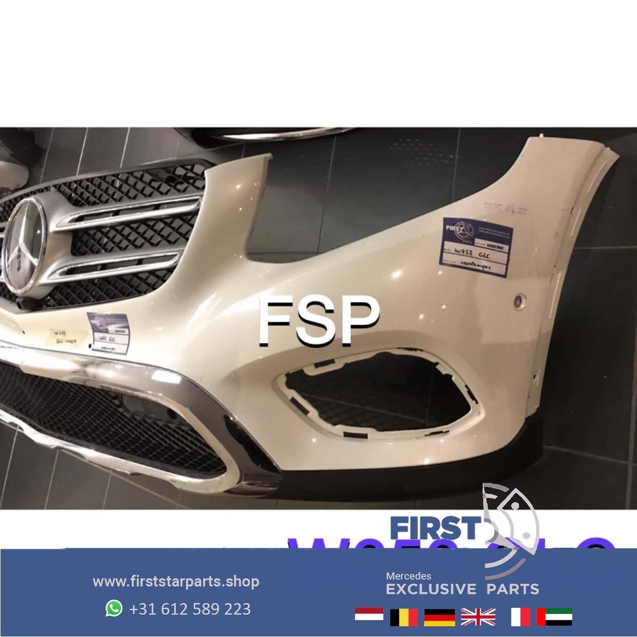 W253 C253 GLC Voorbumper + Gril Origineel Mercedes 2015-2019, Gebruikt, -, Voor, Ophalen of Verzenden