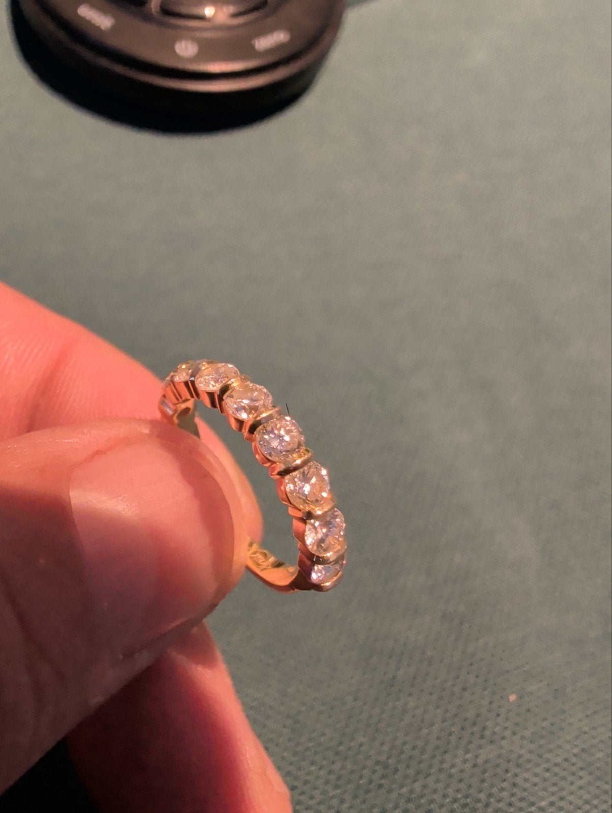 bague en or jaune 18k avec diamants, Enlèvement, Or