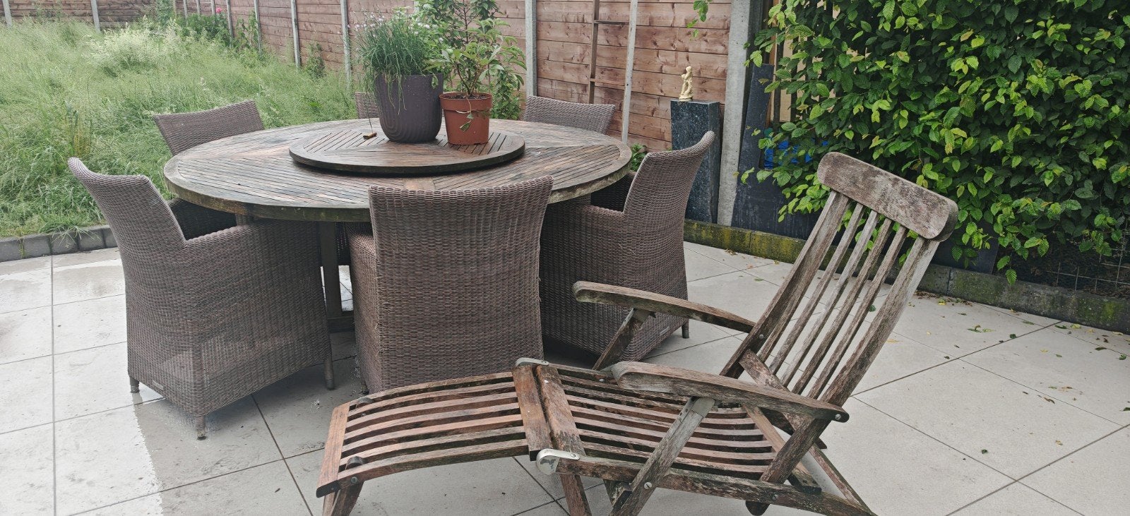 Teakhouten tuinmeubelen, Tuin en Terras, Ophalen, Aluminium