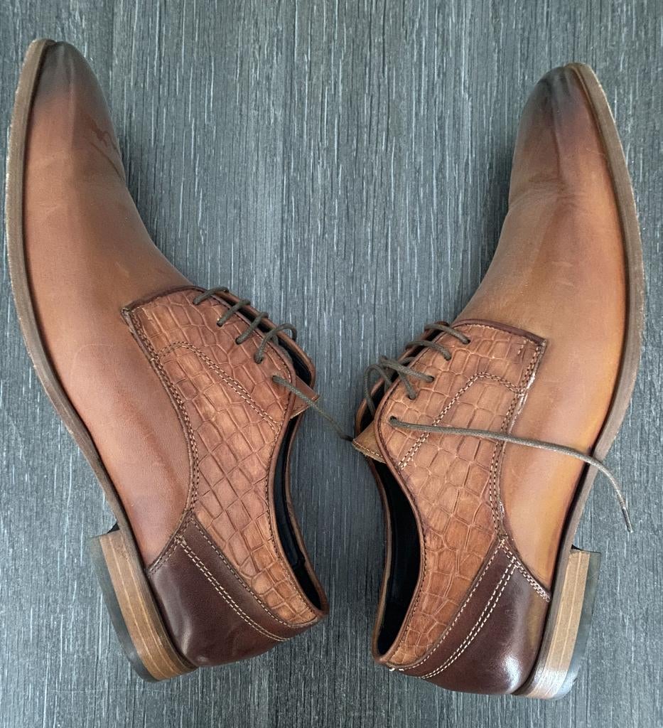 Herenschoen, maat 43, Manfield, Ophalen, Manfield, Bruin, Gedragen
