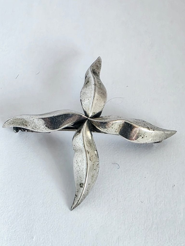 Vintage Mauboussin zilveren broche, Enlèvement ou Envoi, Comme neuf, Argent, Argent
