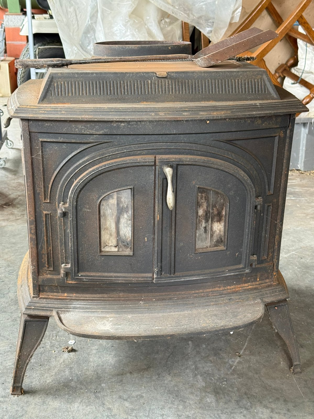 Zeer zware allesbrander, Huis en Inrichting, Kachels, Ophalen, Gebruikt, Vrijstaand, Hout