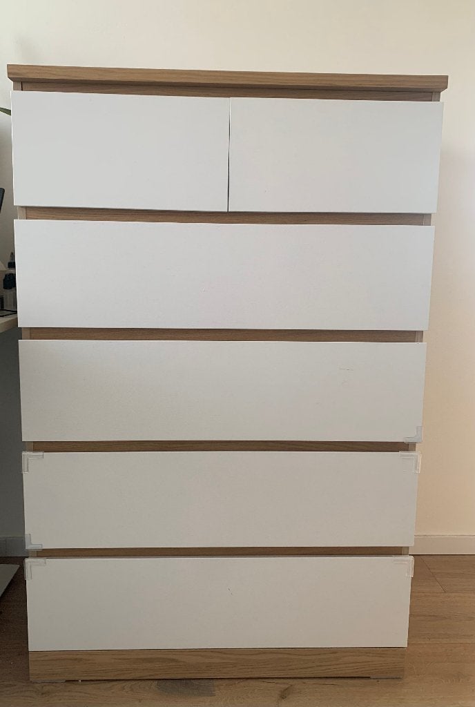 Dressoir met 6 laden, Ophalen, Overige materialen, 5 laden of meer, 100 tot 150 cm