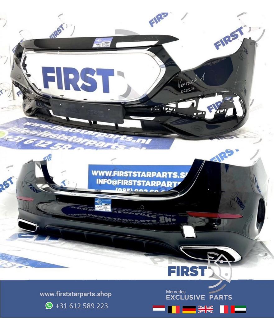 W214 AMG BUMPERS PAKKET ZWART 2024 E KLASSE Voorbumper + Ach, Utilisé, -, Arrière, -