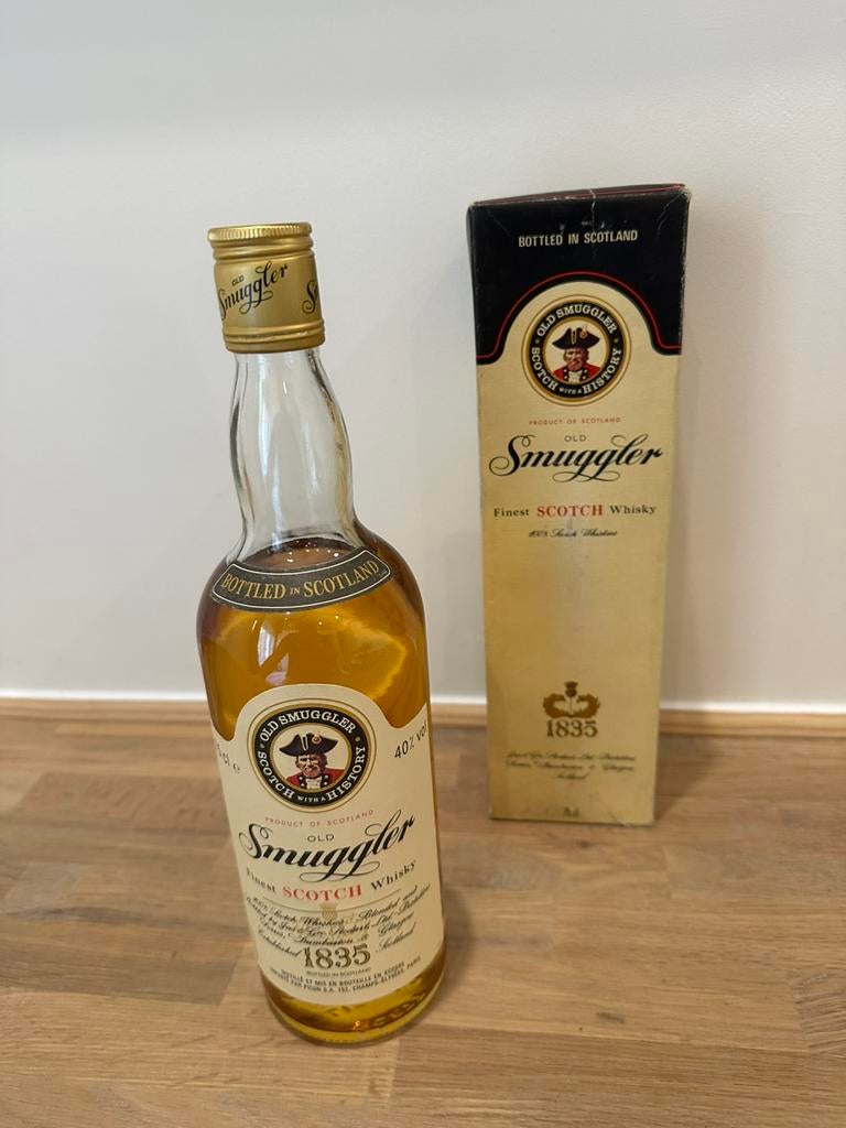 Whisky Old Smuggler 1970s Finest Scotch Whisky bott.. 40%, Verzamelen, Verzenden, Zo goed als nieuw