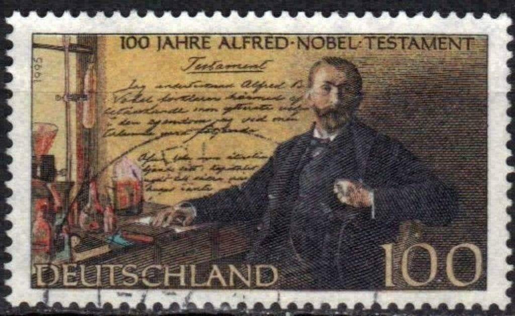 Allemagne 1995 - Yvert 1660 - Alfred Nobel - Testament (ST), Envoi, Affranchi