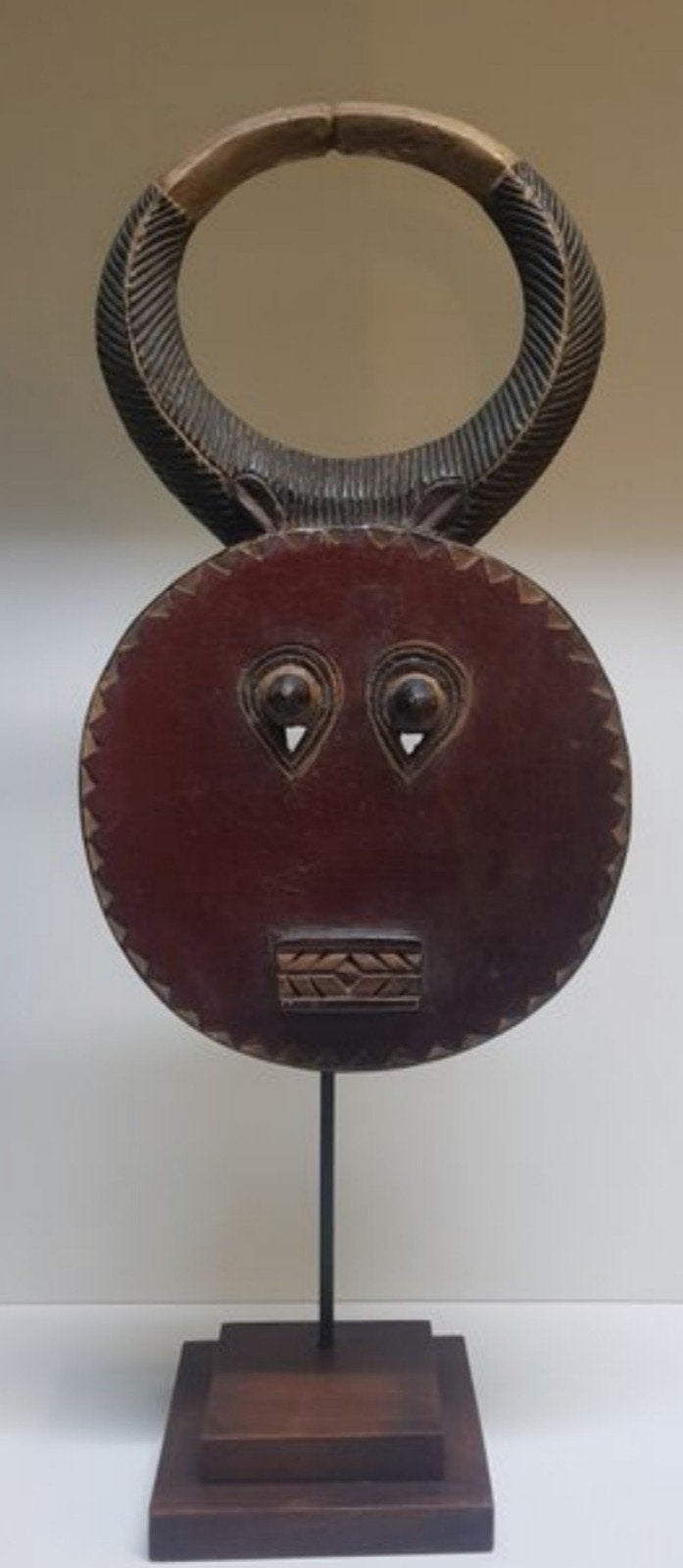 Baule Kple Kple masker uit Ivoorkust 48cm, Antiek en Kunst, Ophalen of Verzenden, Masker, Hout