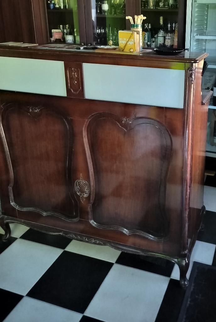Prachtig Vintage Toog/Barkast met Verlichting (Jaren'50/'60), Enlèvement