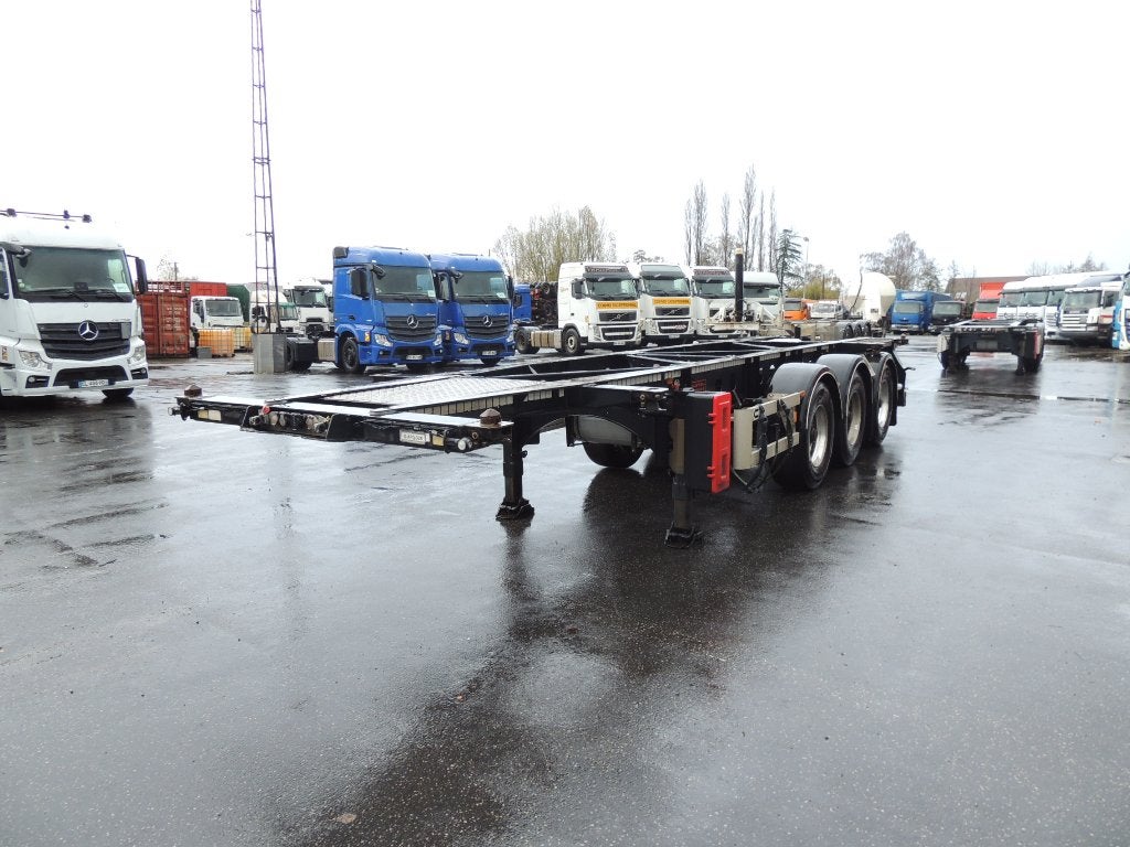 oplegger containerchassis vanhool adr 2016, Auto's, Vrachtwagens, Zwart, Bedrijf, Aanhangers en Opleggers, Te koop