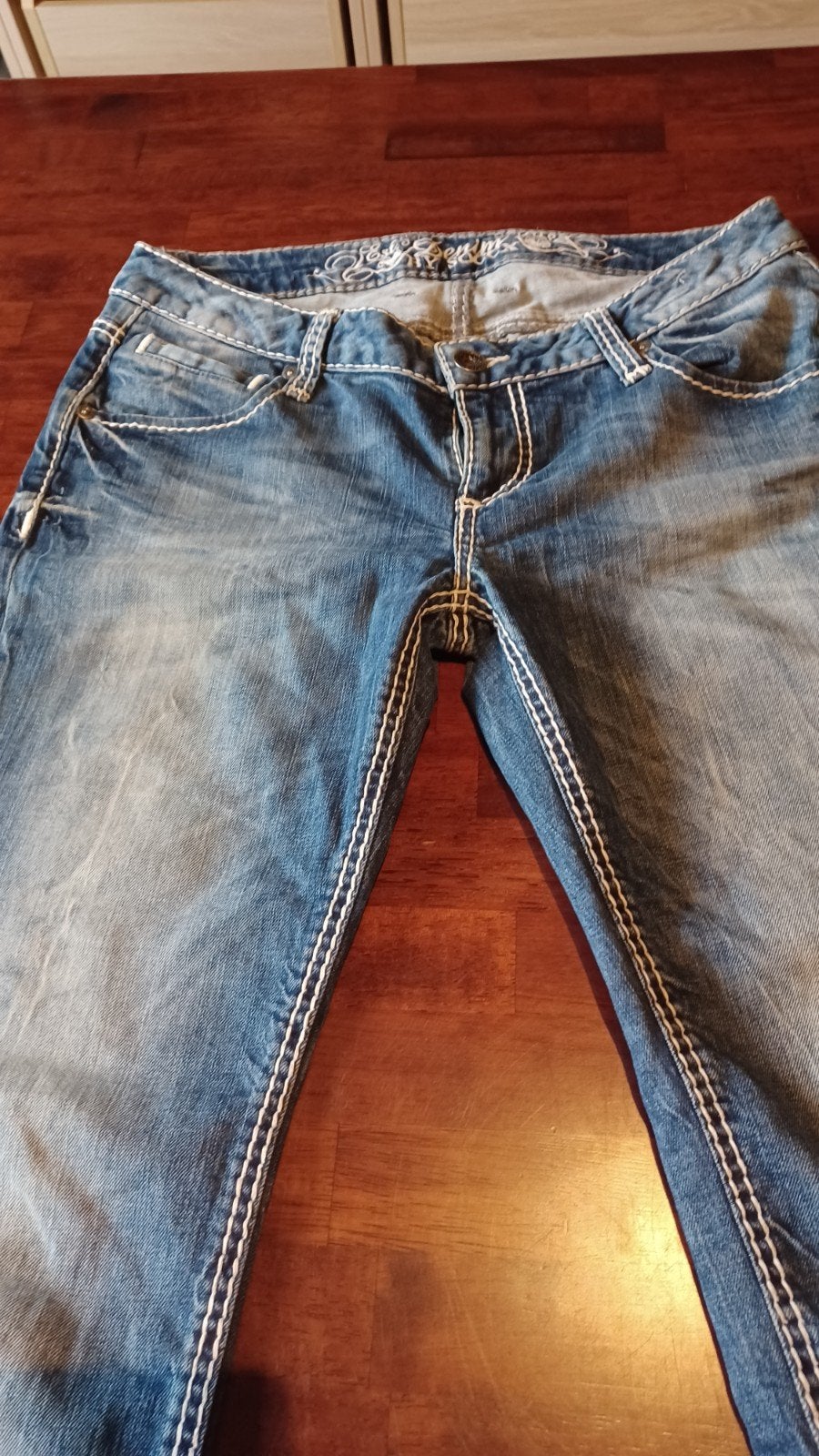 jeans Angel vintage style, Kleding | Dames, Angel, Blauw, Ophalen of Verzenden, Zo goed als nieuw