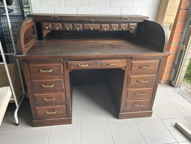 Houten bureau, Antiek en Kunst, Antiek | Meubels | Tafels, Ophalen
