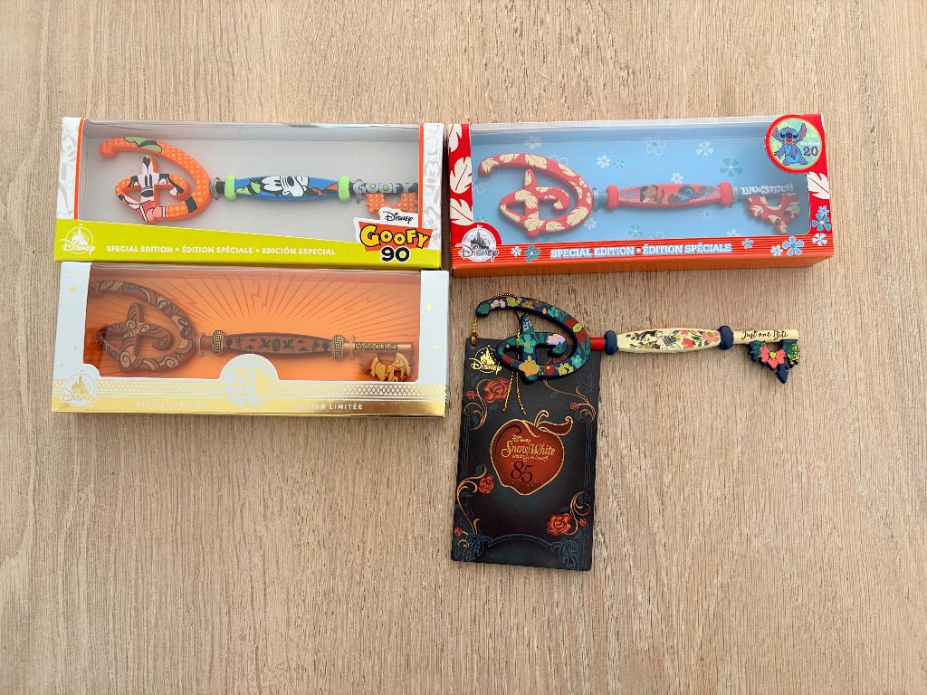 4 Disney sleutels, Ophalen, Overige figuren, Nieuw, Overige typen