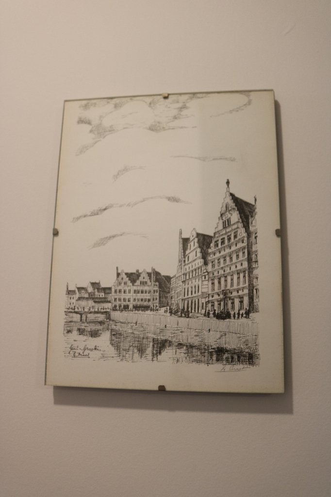 6 tekeningen stad Gent, G. Braet, Ophalen, Minder dan 50 cm, Gebruikt, Tekening