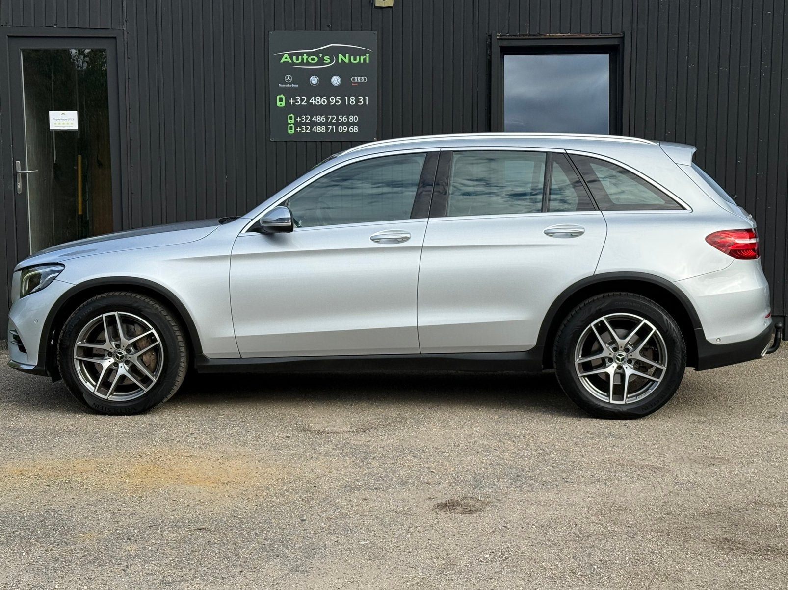 Mercedes-benz glc220d 4matic diesel 2018, Autos, Cuir, Argent ou Gris, Achat, Euro 6