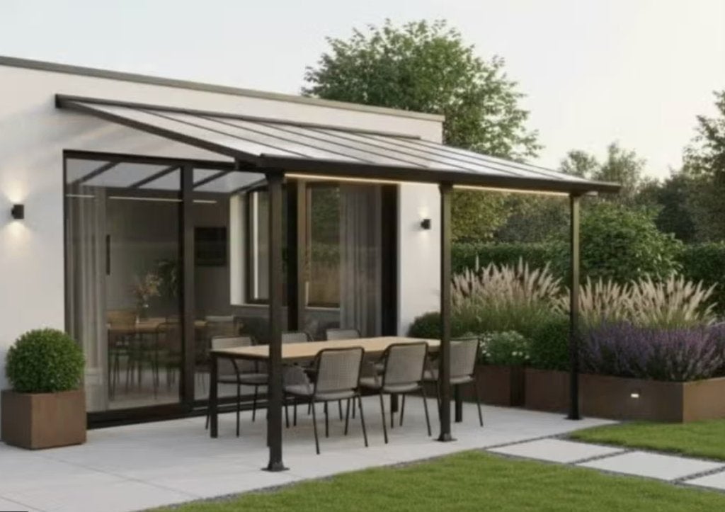 Aluminium Overkapping / Aanbouwveranda (4x3m), Tuin en Terras, Overkappingen, Ophalen, Veranda