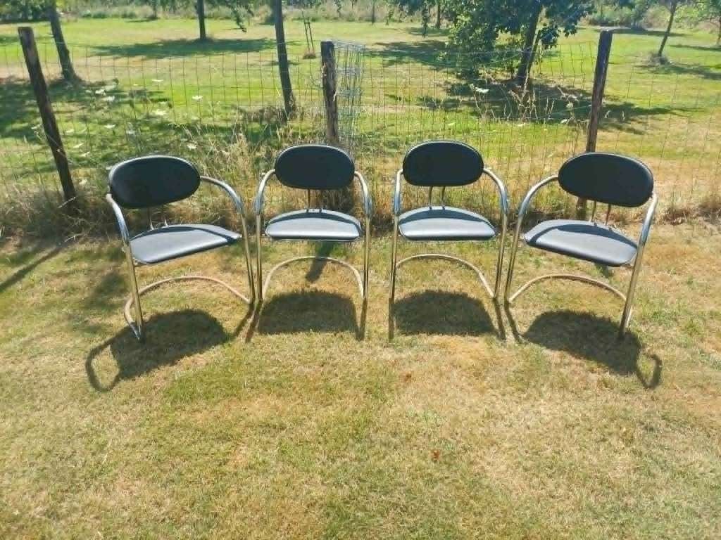 Chaise d'extérieur, Maison & Meubles, Chaises, Enlèvement, Utilisé, Métal, Quatre