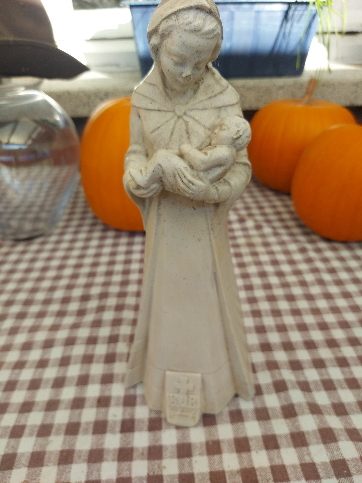Maria beeld gips, Antiek en Kunst, Antiek | Religieuze voorwerpen, Ophalen of Verzenden