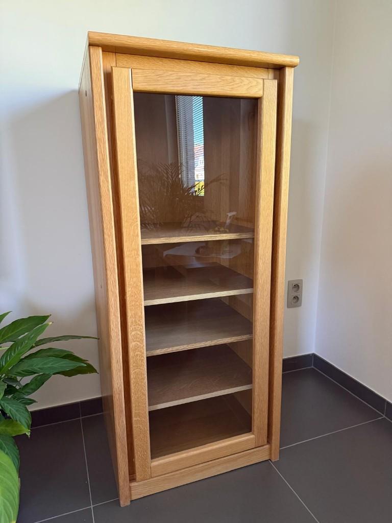 Kast blanke eik, Huis en Inrichting, Kasten | Vitrinekasten, Ophalen, 100 tot 150 cm, Eikenhout, 50 tot 100 cm