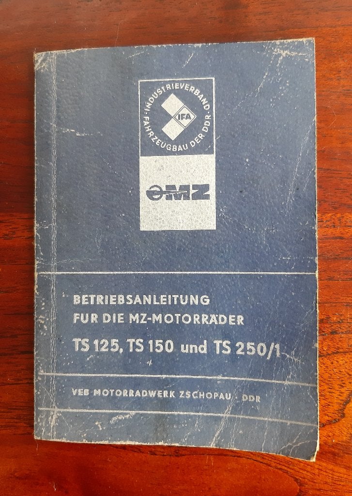 MZ handleiding boekje TS125 TS150 TS250/1 Duitstalig, Motos, Enlèvement ou Envoi, Autres marques