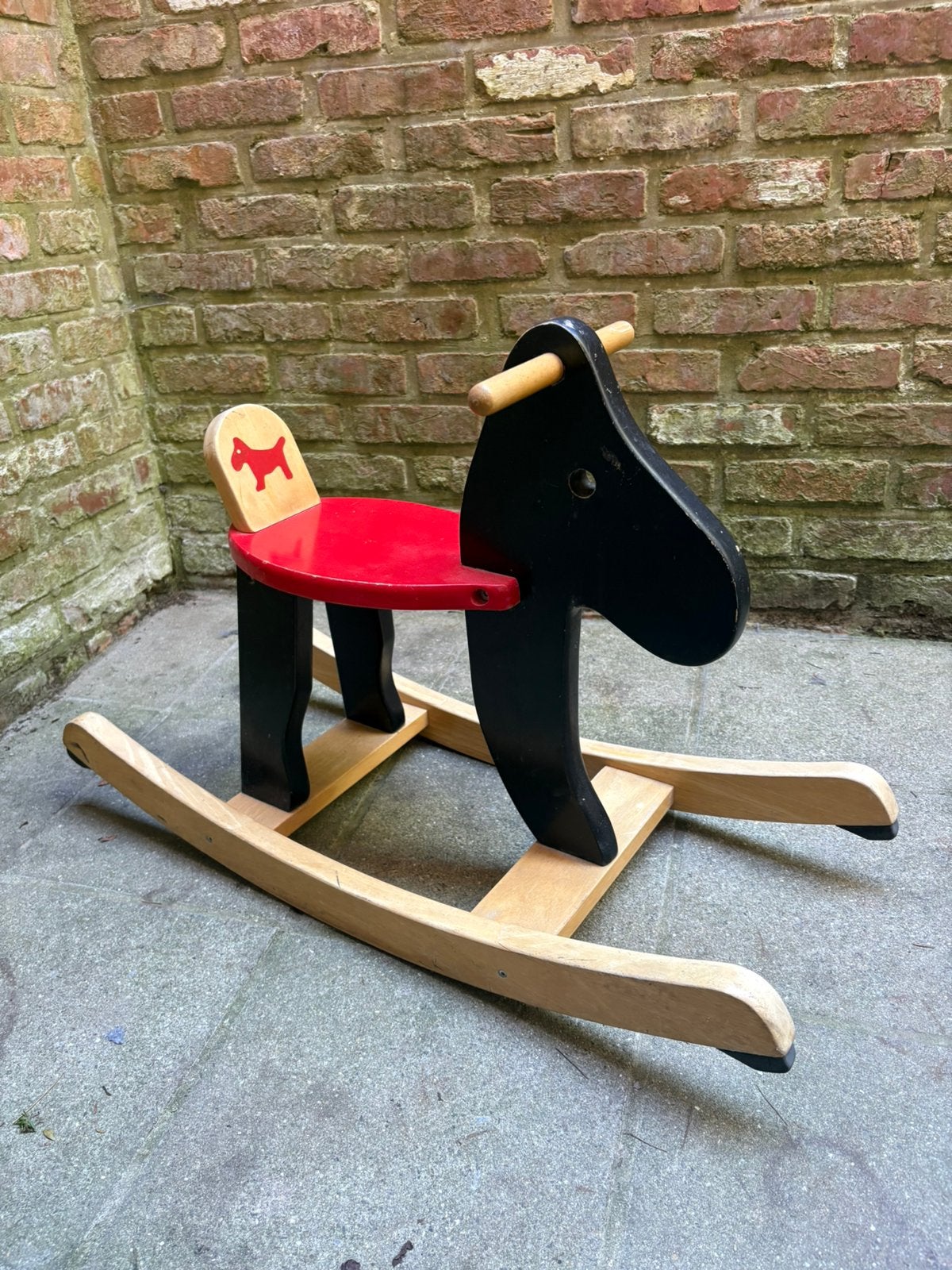 Houten schommelpaard., Ophalen, Gebruikt