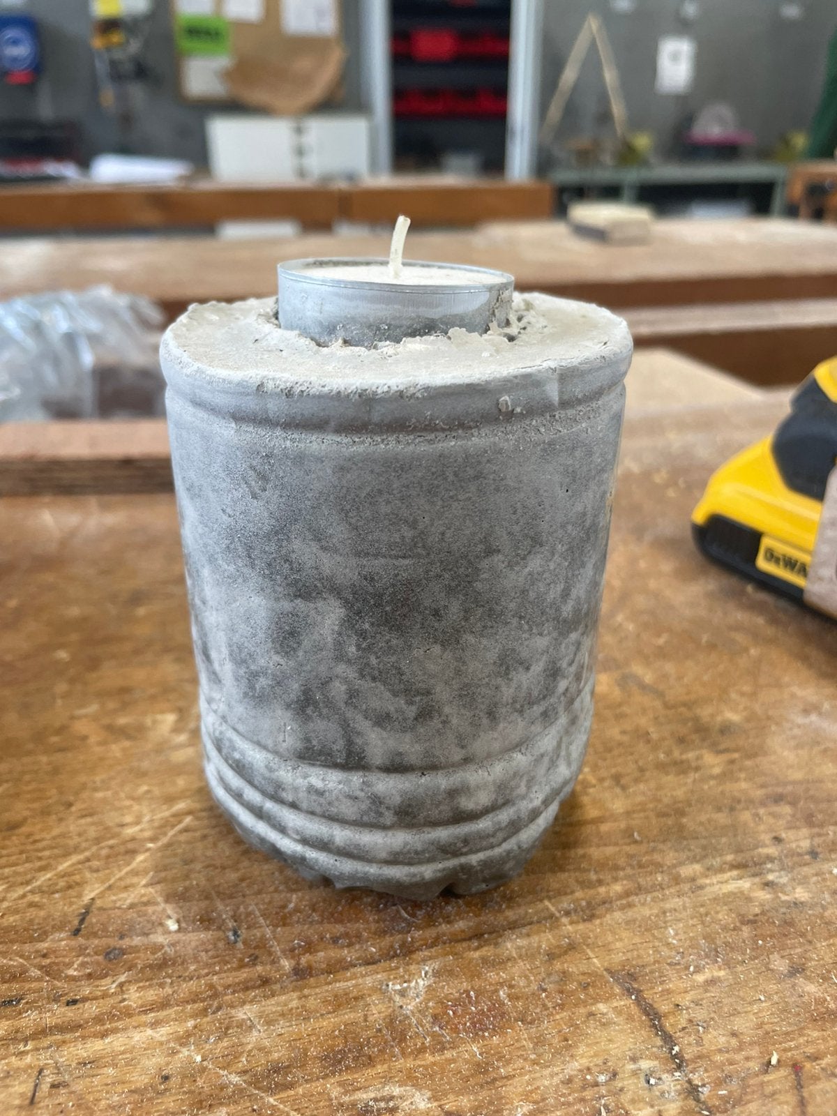 Kaars houder uit cement, Maison & Meubles, Accessoires pour la Maison | Sous-verres & Sous-plats, Enlèvement ou Envoi, Comme neuf