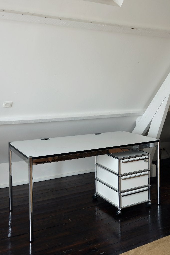 USM Haller Table Advanced + Rolcontainer – Setprijs, Ophalen, 150 cm, Metaal, Zo goed als nieuw