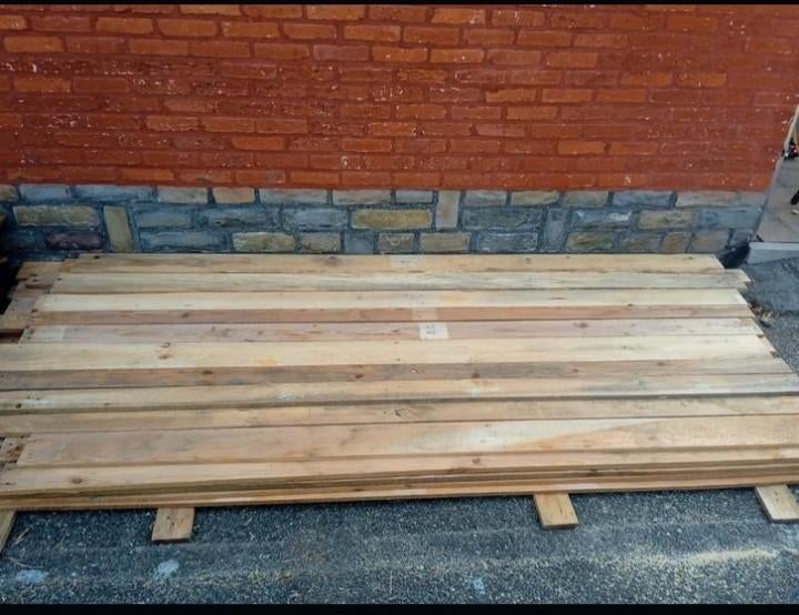 Planken recuperatie hout barnwood steigerhout 250x10x2, Tuin en Terras, Ophalen, Hout